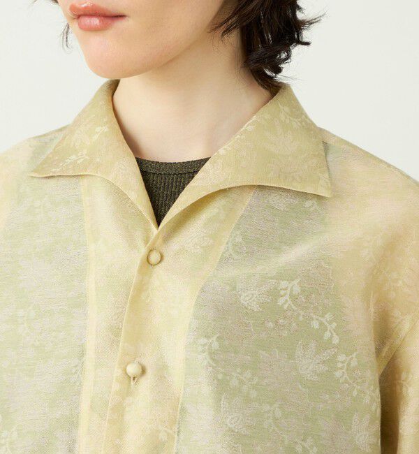 SOULEIADO「ラメジャカード イタリアンカラーシャツ」|シャツ・ブラウス|