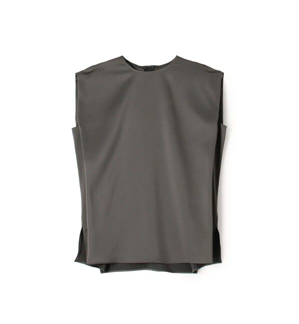 Ballsey「ノーブルサテン ノースリーブブラウス」|シャツ・ブラウス|17 グレー