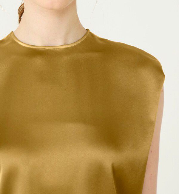 Ballsey「ノーブルサテン ノースリーブブラウス」|シャツ・ブラウス|