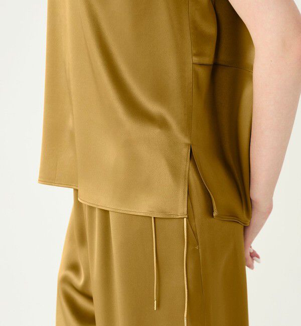 Ballsey「ノーブルサテン ノースリーブブラウス」|シャツ・ブラウス|