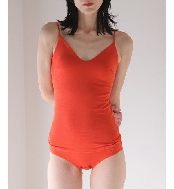 EMILYWEEK「【RESET】オーガニックコットン混 ブラキャミソール（オレンジレッド）」|インナー|
