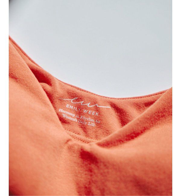 EMILYWEEK「【RESET】オーガニックコットン混 ブラキャミソール（オレンジレッド）」|インナー|