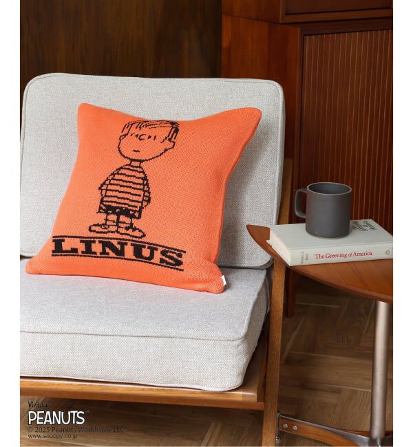 journal standard Furniture「【PEANUTS&times;SPORTS WEAR by JSF】別注 KNIT CUSHION クッションカバー」|クッション・クッションカバー|オレンジ