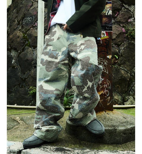 JOINT WORKS「PLATEAU STUDIO / プラトースタジオ Double knee camo」|その他|グリーン