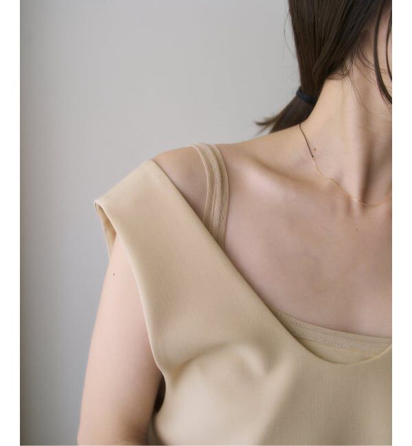 Plage「MY_tulle trim タンク」|タンクトップ|ベージュ