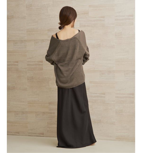 Plage「コットンリリヤーン Vプルオーバー」|ニット・セーター|