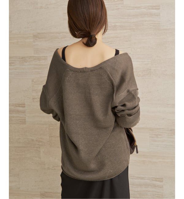 Plage「コットンリリヤーン Vプルオーバー」|ニット・セーター|