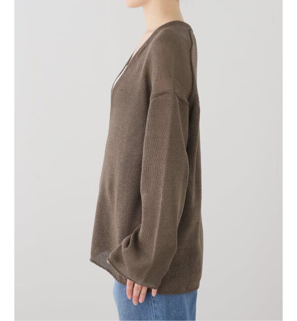 Plage「コットンリリヤーン Vプルオーバー」|ニット・セーター|