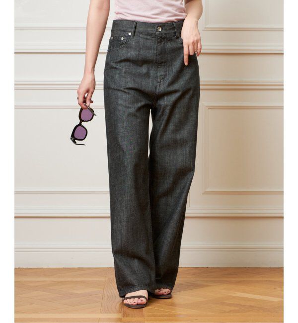 IENA LA BOUCLE「IENA LA BOUCLE ストレートカラーデニムパンツ」|デニム|