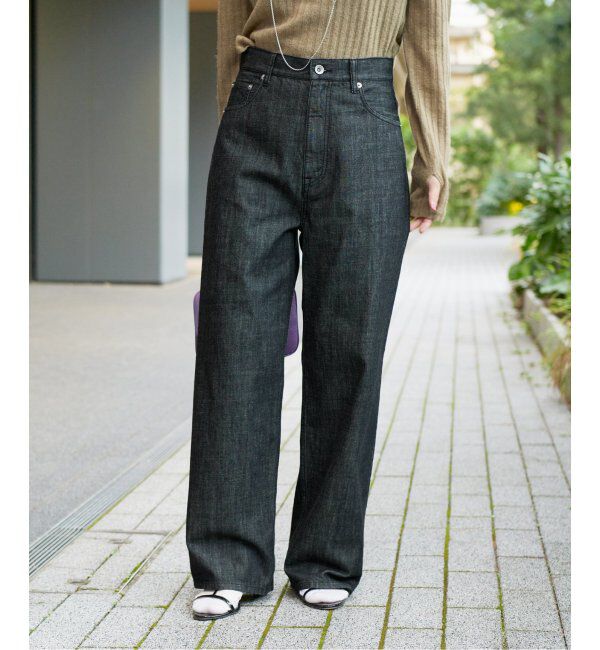 IENA LA BOUCLE「IENA LA BOUCLE ストレートカラーデニムパンツ」|デニム|