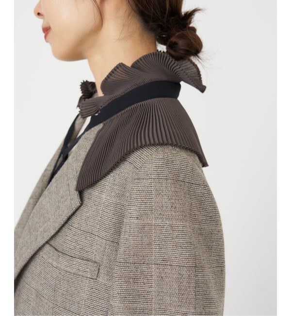 IENA「L'UNE/リュンヌ PLEATS COLLAR 付け襟」|その他|グレー