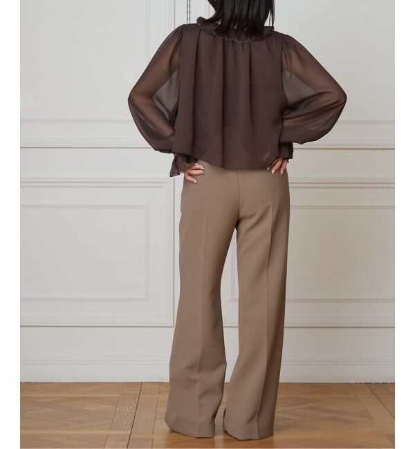 IENA LA BOUCLE「IENA LA BOUCLE ジョーゼットフリル襟ブラウス」|シャツ・ブラウス|