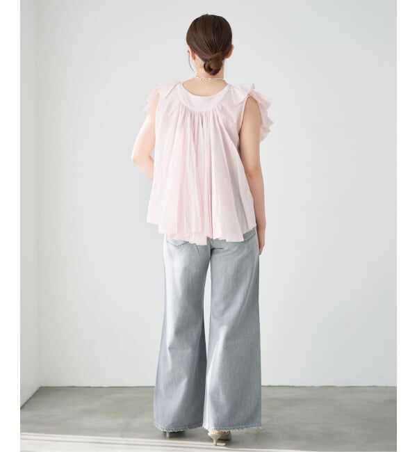 IENA「AAYUSHI/アユーシ レイヤードラッフルブラウス SFN0715」|シャツ・ブラウス|