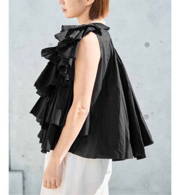 IENA「AAYUSHI/アユーシ レイヤードラッフルブラウス SFN0715」|シャツ・ブラウス|