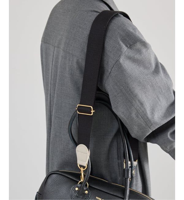 IENA「《WEB限定》YOUNG&OLSEN SHOULDER STRAP ストラップ YO2601-GD012」|その他|ブラック