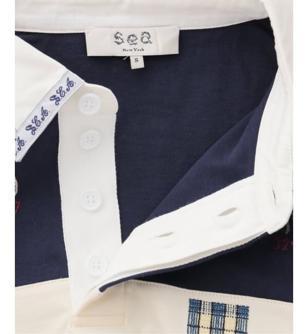 IENA LA BOUCLE「SEA NEW YORK シー ニューヨーク EMB RUGBY シャツ SS26-0005」|Tシャツ・カットソー|
