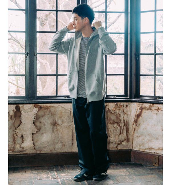 EDIFICE「LOOPWHEELER &times; LOWERCASE for EDIFICE ライトツリウラケ ジップパーカー」|パーカー|