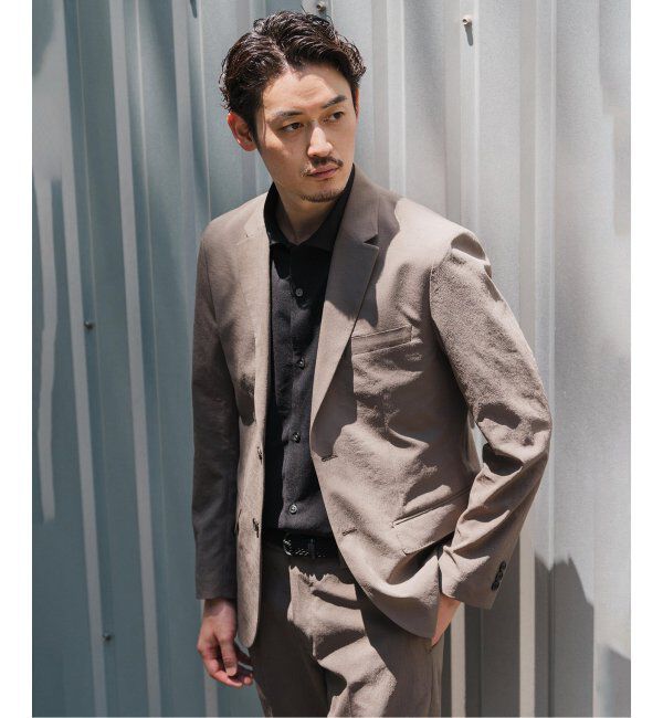 EDIFICE「"高通気＆吸水速乾" BREEZE COOL AKIHA 2B ジャケット【セットアップ着用可】」|テーラードジャケット|ベージュ