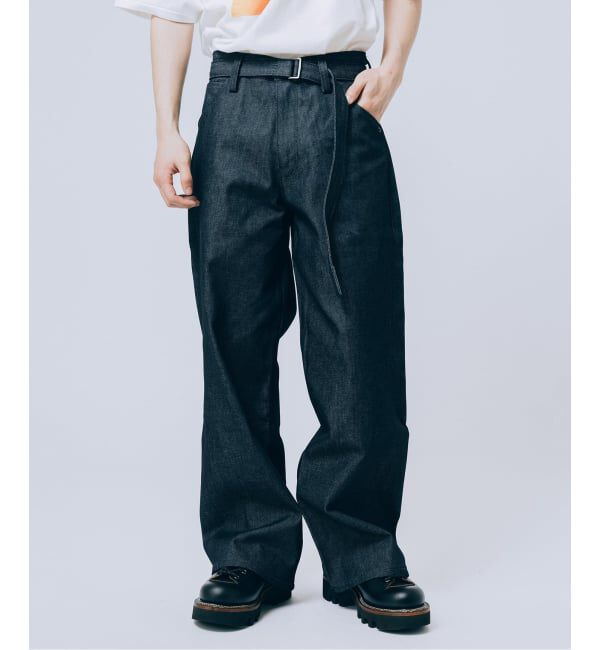 EDIFICE「LEVI&rsquo;S(R)/リーバイス(R) 別注 TWISTED BELTED デニムパンツ (L30)」|デニム|
