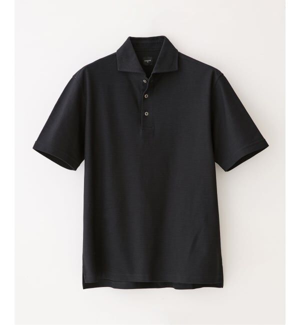 EDIFICE「"吸水速乾＆高通気機能" COOLMAX ハニカムボーダー ポロシャツ」|ポロシャツ|ブラック
