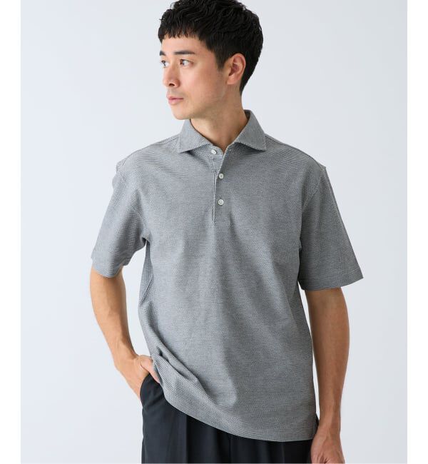 EDIFICE「"吸水速乾＆高通気機能" COOLMAX ハニカムボーダー ポロシャツ」|ポロシャツ|