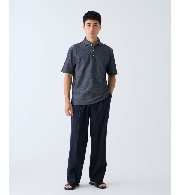 EDIFICE「"吸水速乾＆高通気機能" COOLMAX ハニカムボーダー ポロシャツ」|ポロシャツ|