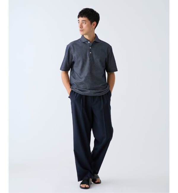 EDIFICE「"吸水速乾＆高通気機能" COOLMAX ハニカムボーダー ポロシャツ」|ポロシャツ|