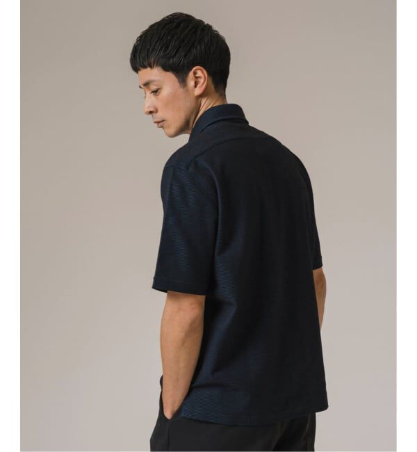 EDIFICE「"吸水速乾＆高通気機能" COOLMAX ハニカムボーダー ポロシャツ」|ポロシャツ|