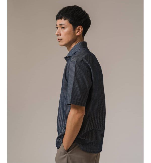 EDIFICE「"吸水速乾＆高通気機能" COOLMAX ハニカムボーダー ポロシャツ」|ポロシャツ|