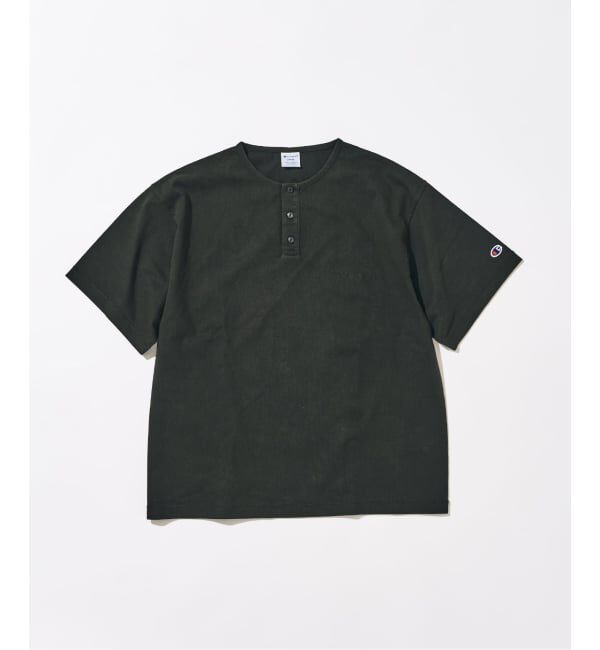 417 EDIFICE「CHAMPION / チャンピオン 417別注 Bleach Wash ヘンリー」|Tシャツ・カットソー|ブラック