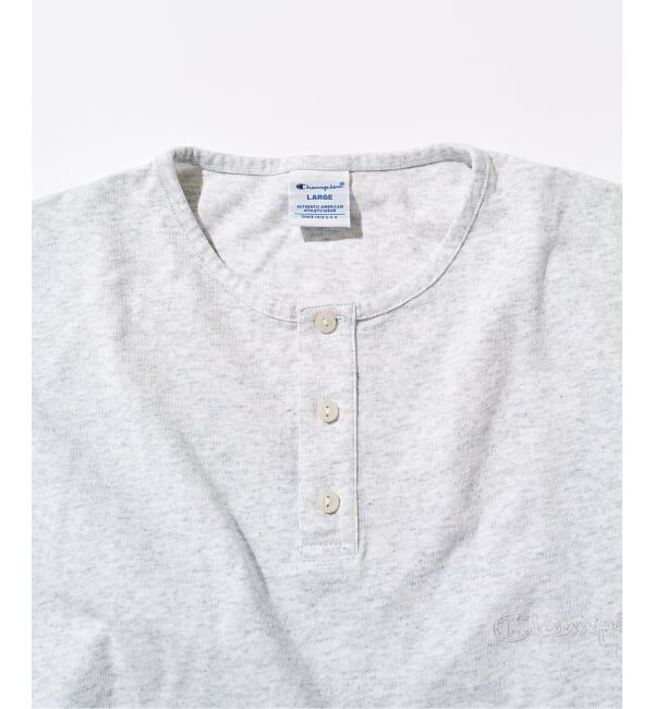 417 EDIFICE「CHAMPION / チャンピオン 417別注 Bleach Wash ヘンリー」|Tシャツ・カットソー|