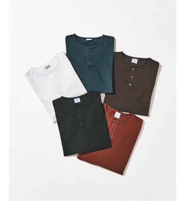 417 EDIFICE「CHAMPION / チャンピオン 417別注 Bleach Wash ヘンリー」|Tシャツ・カットソー|