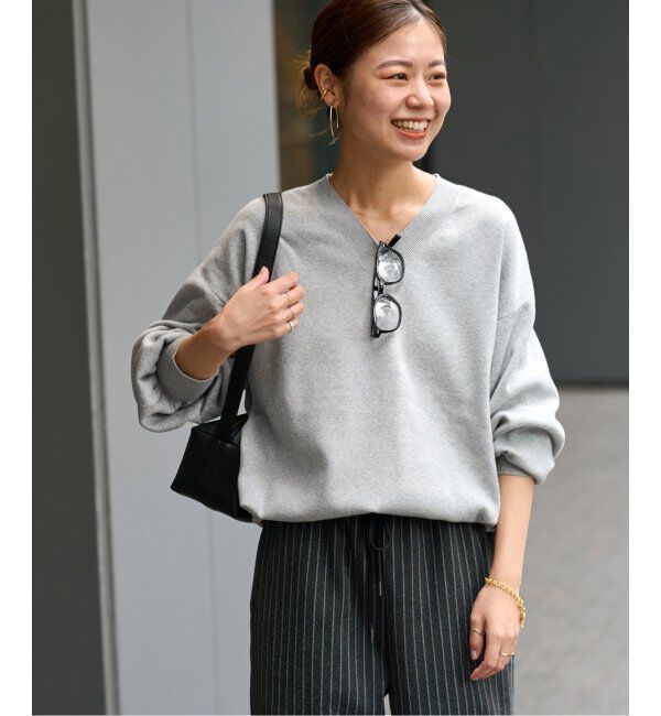JOURNAL STANDARD relume「コットンフルニードルVネックプルオーバー」|ニット・セーター|グレーA