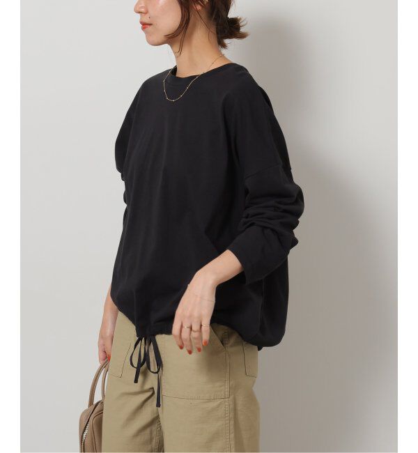 JOURNAL STANDARD relume「《追加》ギャザーヘムロングスリーブ」|Tシャツ・カットソー|ブラック