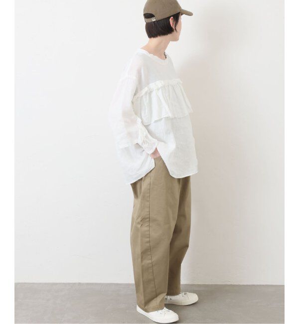 journal standard luxe「フレンチリネンキャンバス フリルプルブラウス」|シャツ・ブラウス|