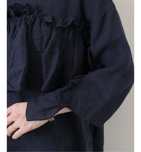 journal standard luxe「フレンチリネンキャンバス フリルプルブラウス」|シャツ・ブラウス|