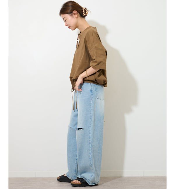 JOURNAL STANDARD relume「《追加4》ギャザーヘムショートスリーブTシャツ」|Tシャツ・カットソー|