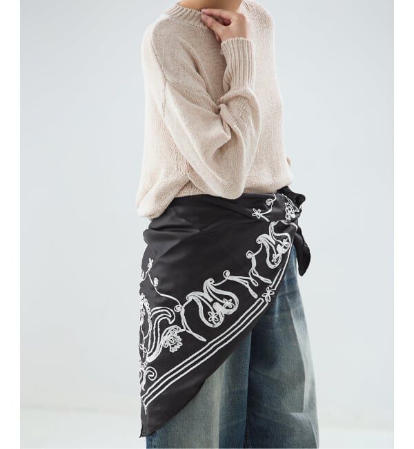 journal standard L'essage「【ASAUCE MELER/アソースメレ】 テープエンブロイダリーバンダナスカーフ」|バンダナ・スカーフ|