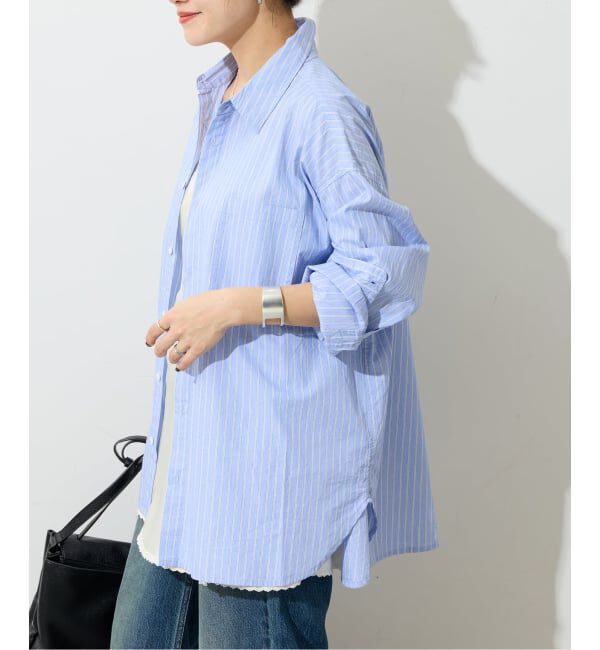 JOURNAL STANDARD「《追加》【LANCER CLOTHING CORPORATION】 オーバーFITストライプシャツ」|シャツ・ブラウス|