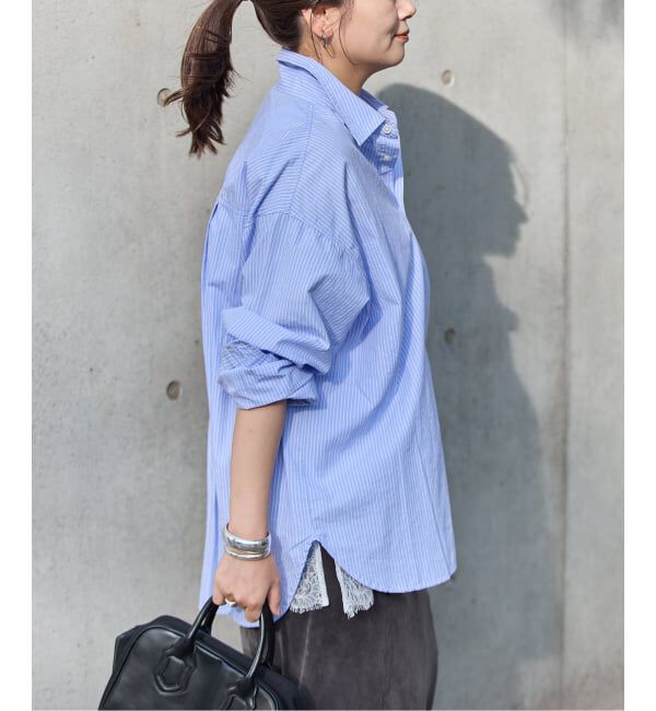 JOURNAL STANDARD「《追加》【LANCER CLOTHING CORPORATION】 オーバーFITストライプシャツ」|シャツ・ブラウス|