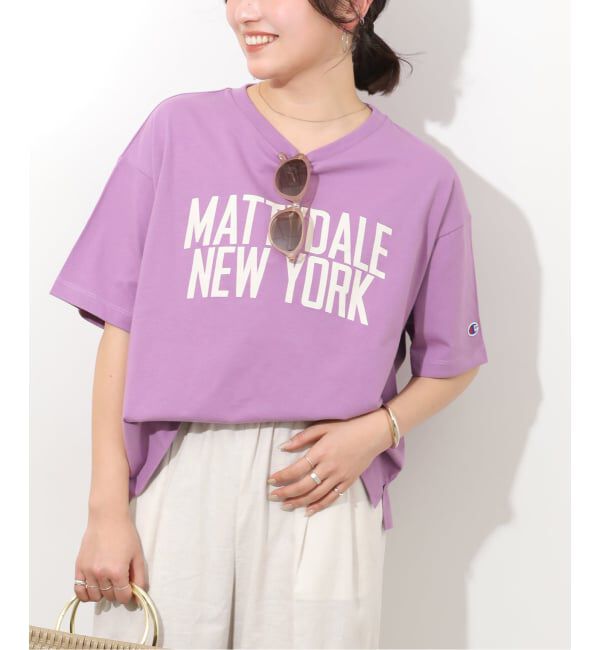 JOURNAL STANDARD relume「《予約》別注【Champion/チャンピオン】26/s Jersey Tee：Tシャツ」|Tシャツ・カットソー|パープル C