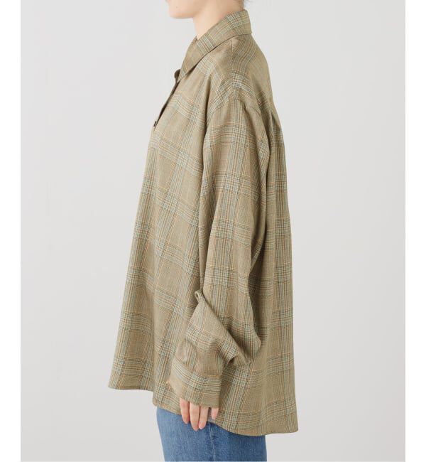 journal standard L'essage「RECTO/レクト OVERSIZED VINTAGE CHECK SHIRT (BEIGE KHAKI) シャツ RW26SWST005KK」|シャツ・ブラウス|