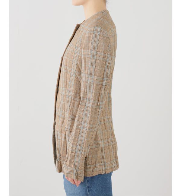 journal standard L'essage「RECTO/レクト CLINKLE VINTAGE CHECK JACKET (CAMEL) ジャケット RW26SWJK006CM」|その他|