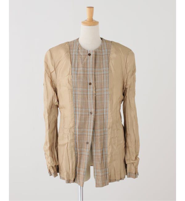 journal standard L'essage「RECTO/レクト CLINKLE VINTAGE CHECK JACKET (CAMEL) ジャケット RW26SWJK006CM」|その他|