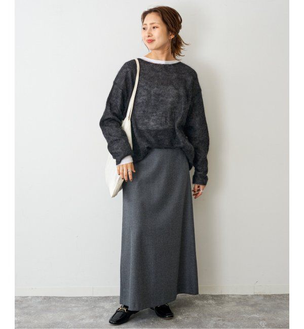 Spick and Span「《WEB限定カラー有り / 追加》ルーズモヘヤMIXボートネックニット」|ニット・セーター|