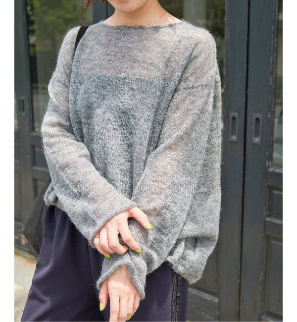 Spick and Span「《WEB限定カラー有り / 追加》ルーズモヘヤMIXボートネックニット」|ニット・セーター|