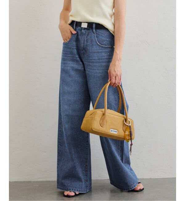 U by SPICK&SPAN「グリッタールーズバギーデニム」|デニム|