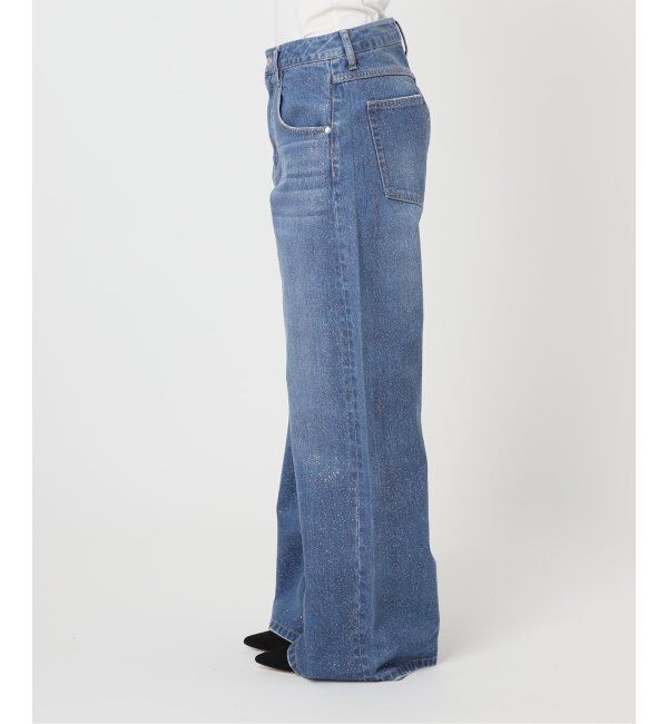 U by SPICK&SPAN「グリッタールーズバギーデニム」|デニム|