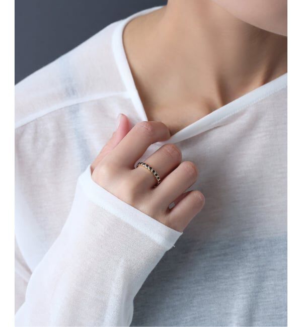 Lilas by Spick&Span「オニキスフクリンフルエタニティーリング K10」|リング|