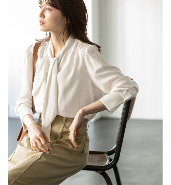 NOBLE「《WEB＆日本橋店限定・追加》ロイヤルサテンボウタイブラウス」|シャツ・ブラウス|